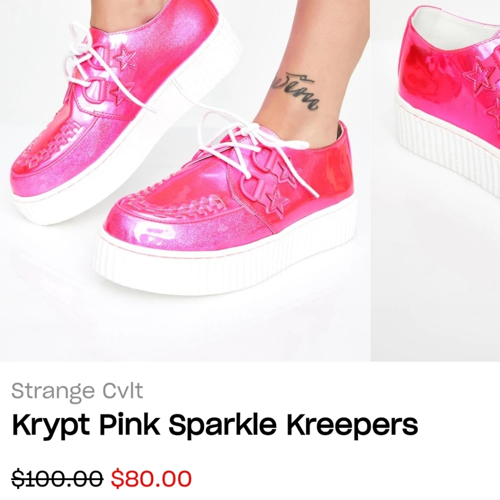 KRYPT Sparkly Hot Pink Kreepers! 💕